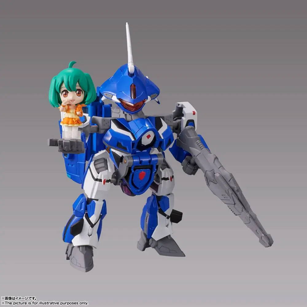 Macross Frontier TINY SESSION VF-25G MESSIAH VALKYRIE (MICHAEL USE) with RANKA 10 cm product photo