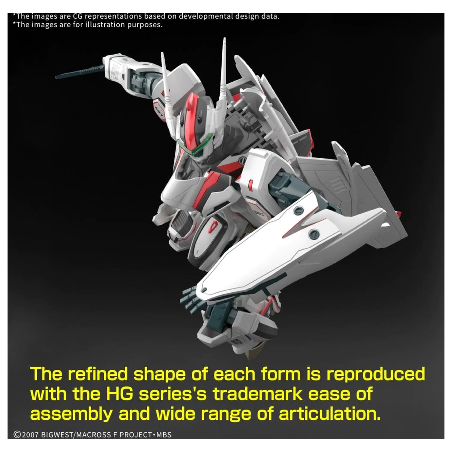 Macross HG 1/100 VF-25F Messiah Valkyrie Alto Custom Model Kit product photo