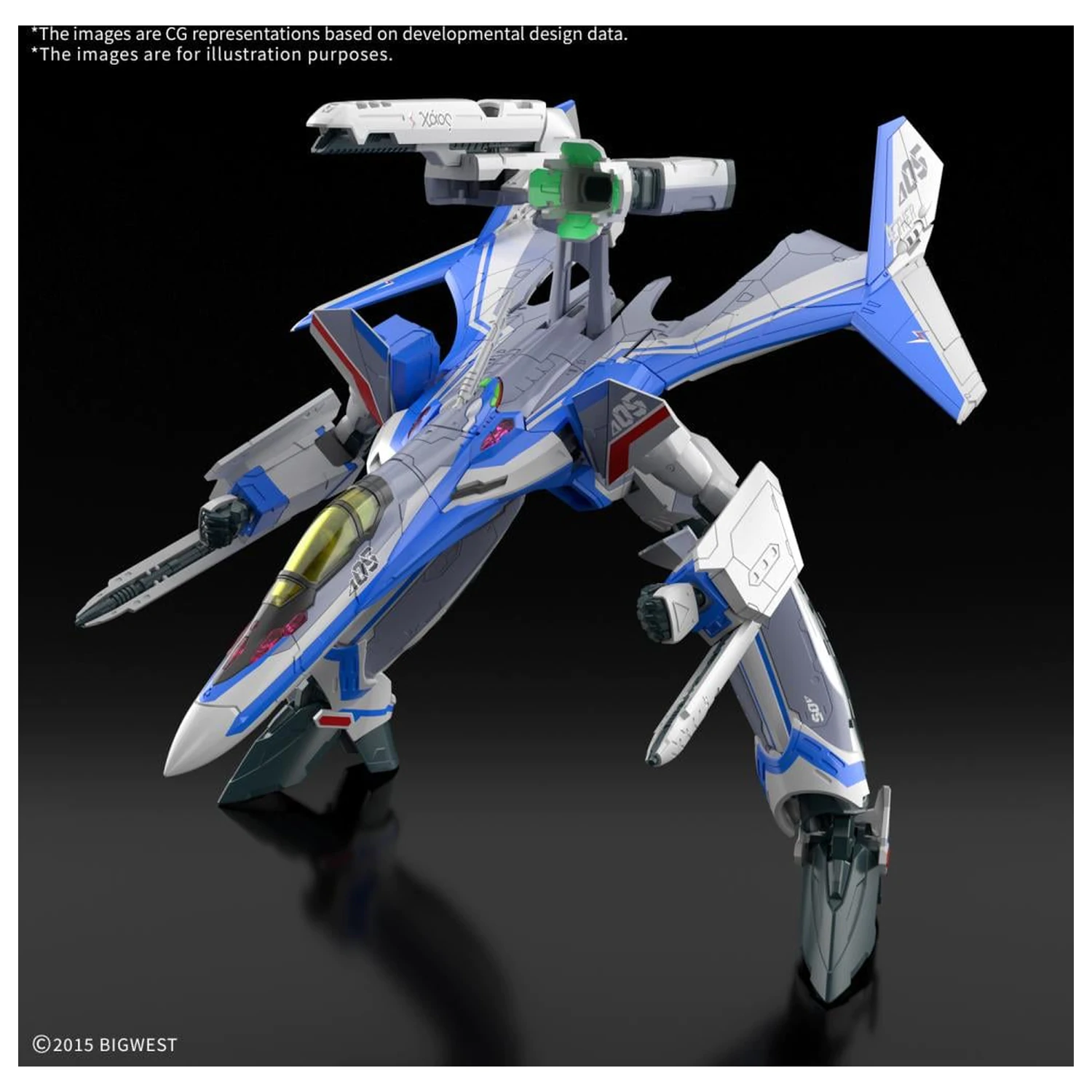 MACROSS HG 1/100 VF-31J Siegfried (Hayate Use) Deluxe Model Kit product photo