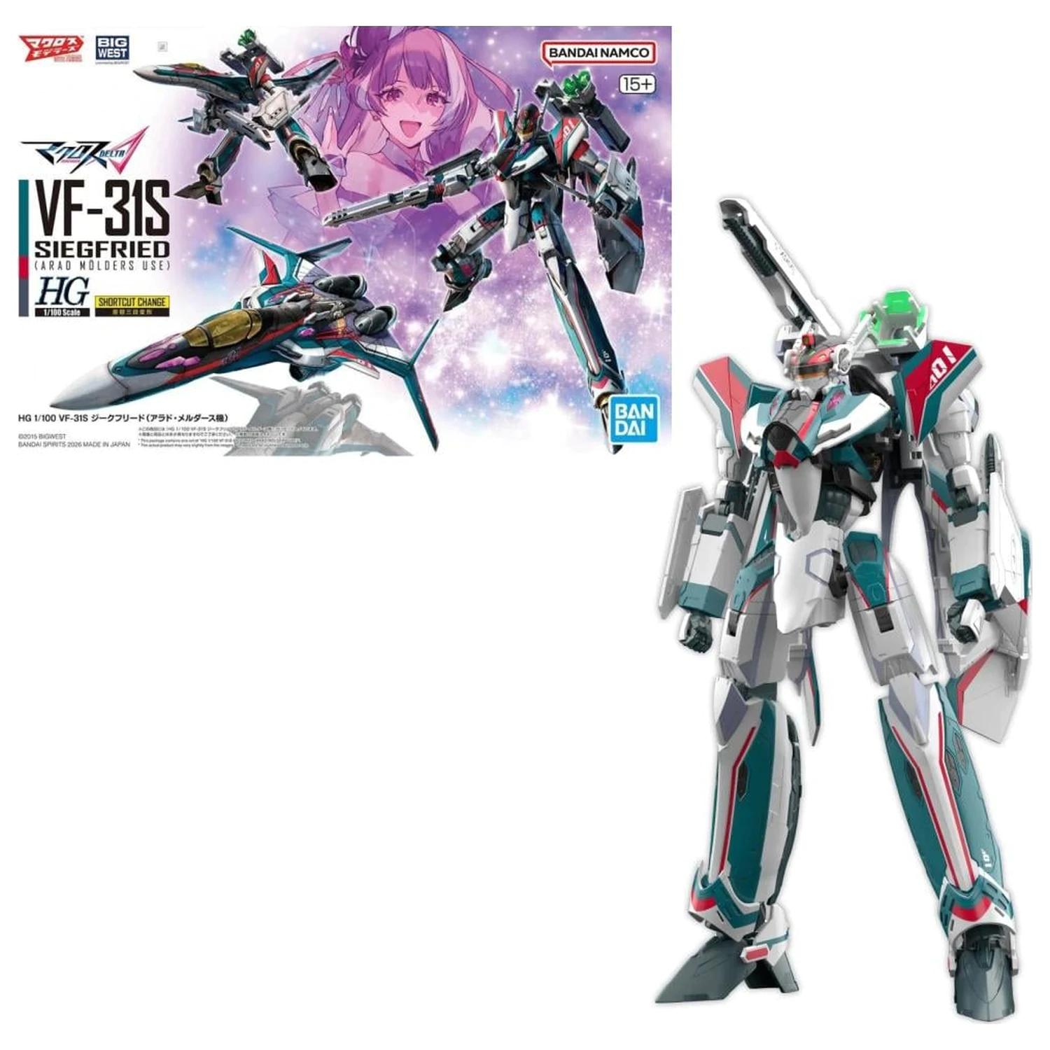 Macross HG 1/100 VF-31S Siegfried (Arad Moders Use) Model Kit product photo