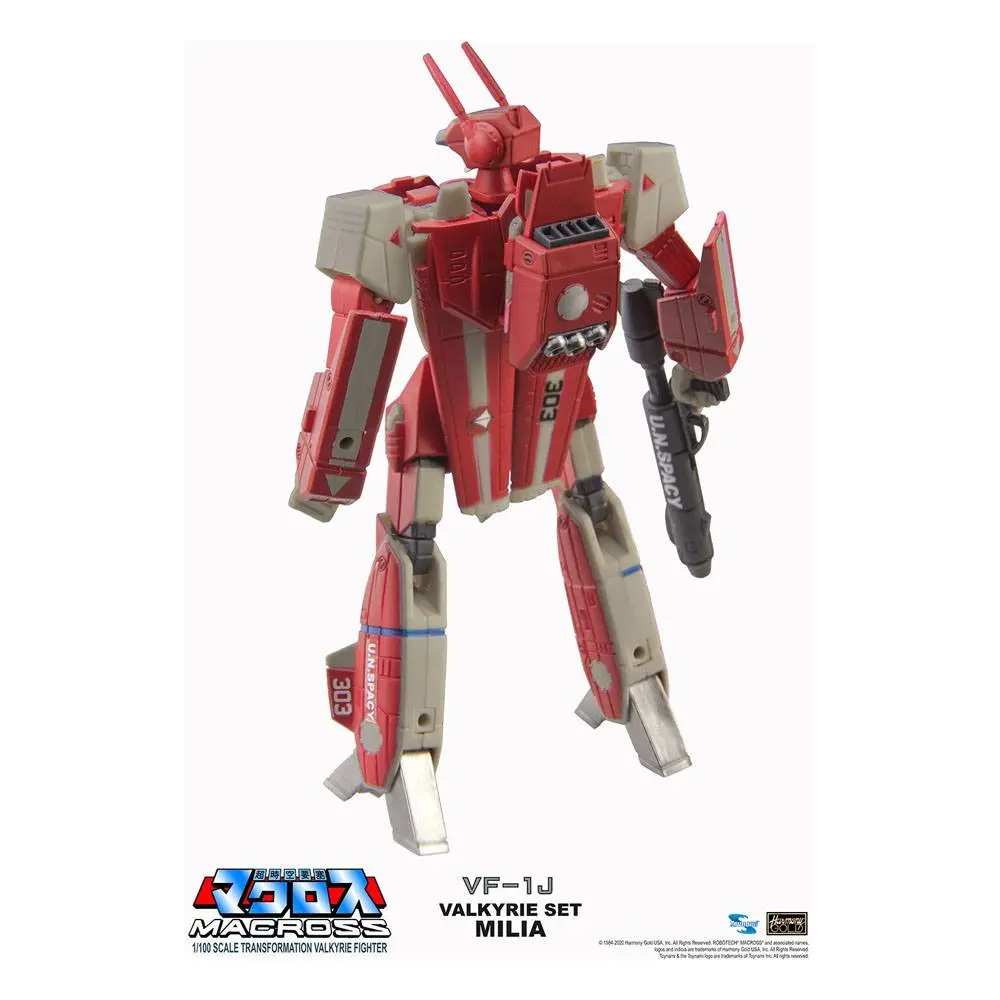 Macross Retro Transformable Collection Action Figure 1/100 VF-1J Milia Valkyrie 13 cm product photo