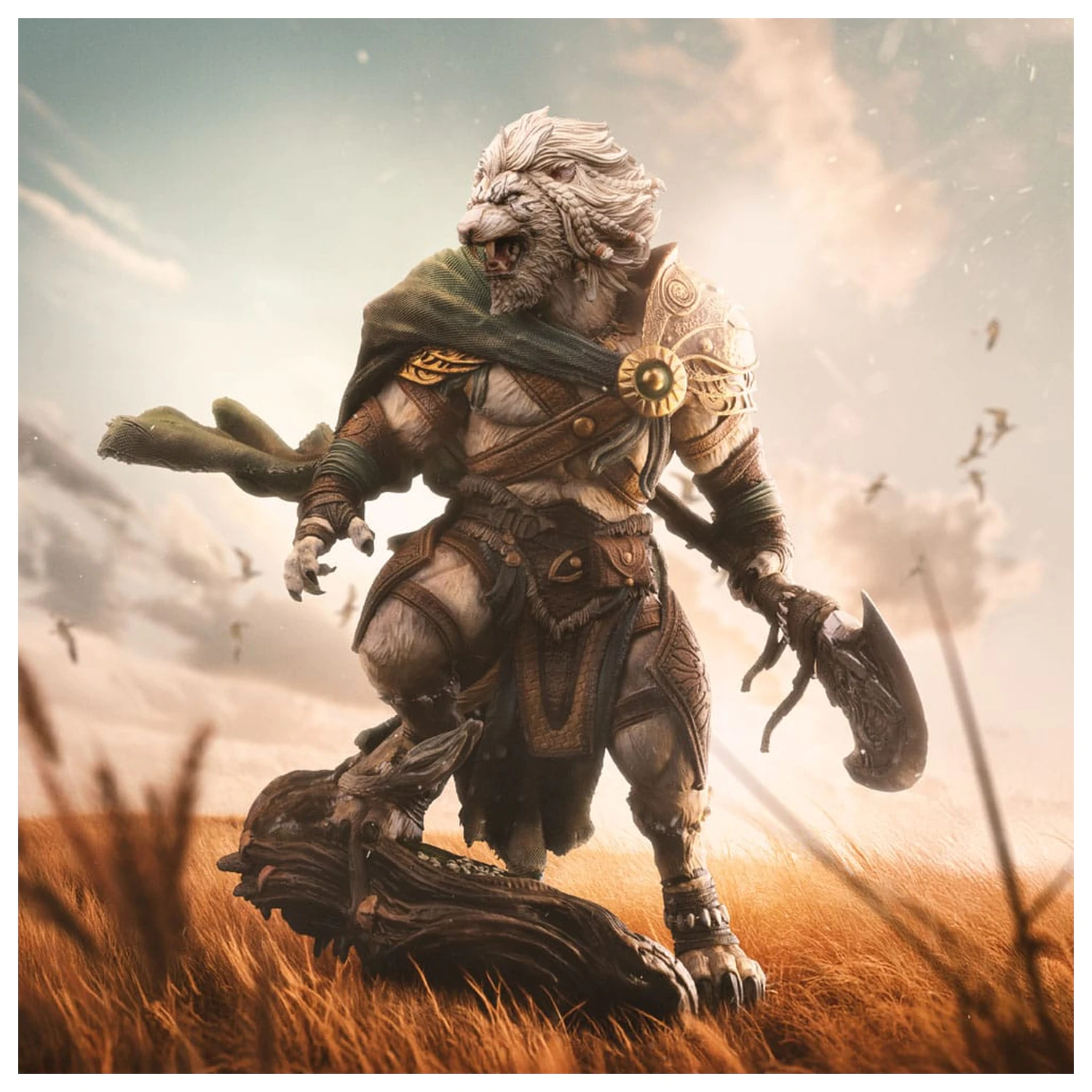 Magic The Gathering Art Scale Statue 1/10 Ajani Goldmane 26 cm product photo