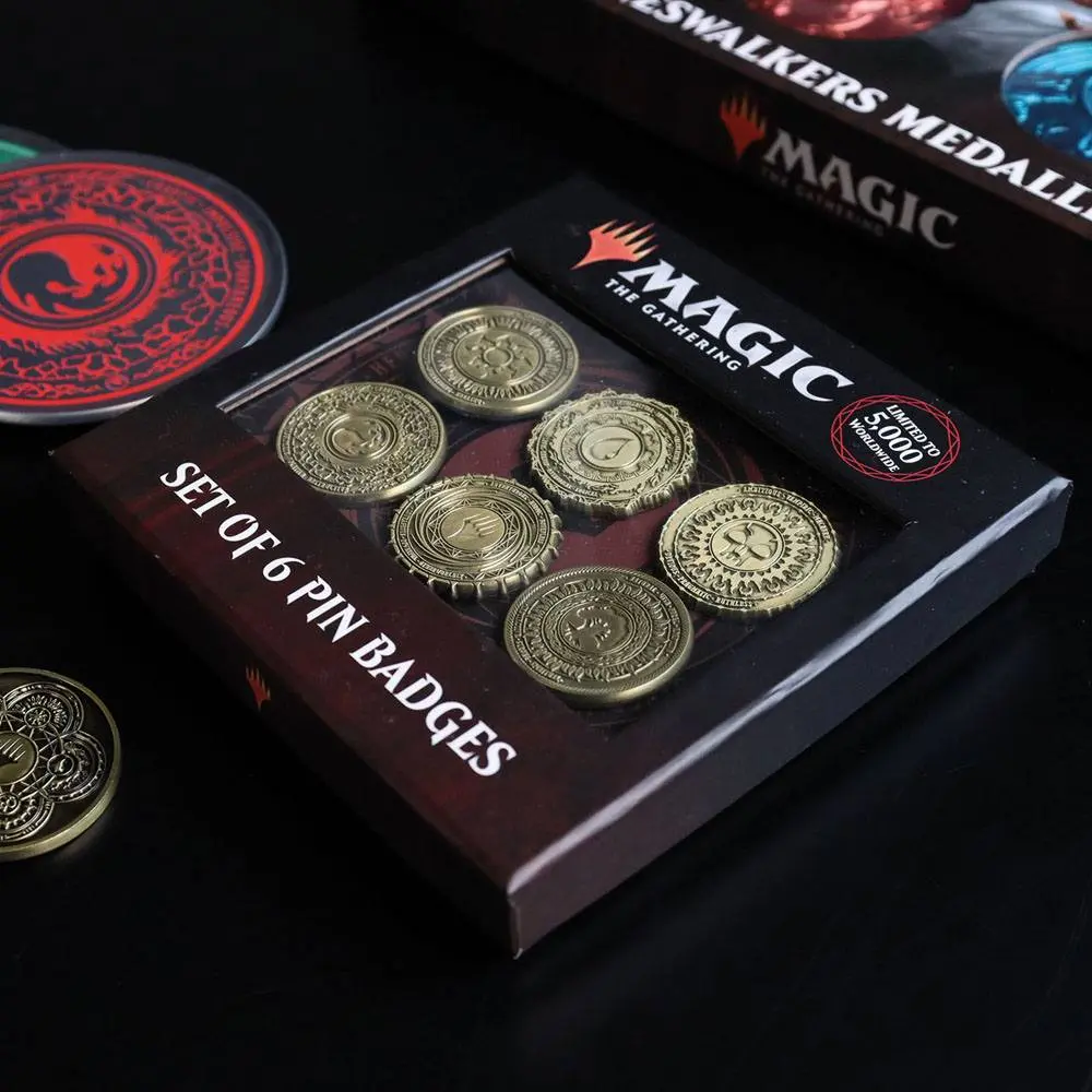 Magic the Gathering Pin Badge 6-Pack Limited Edition Mana Symbol product photo