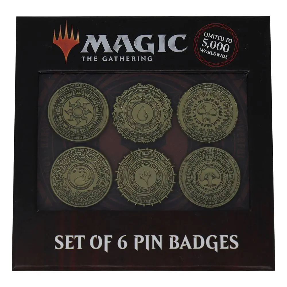 Magic the Gathering Pin Badge 6-Pack Limited Edition Mana Symbol product photo