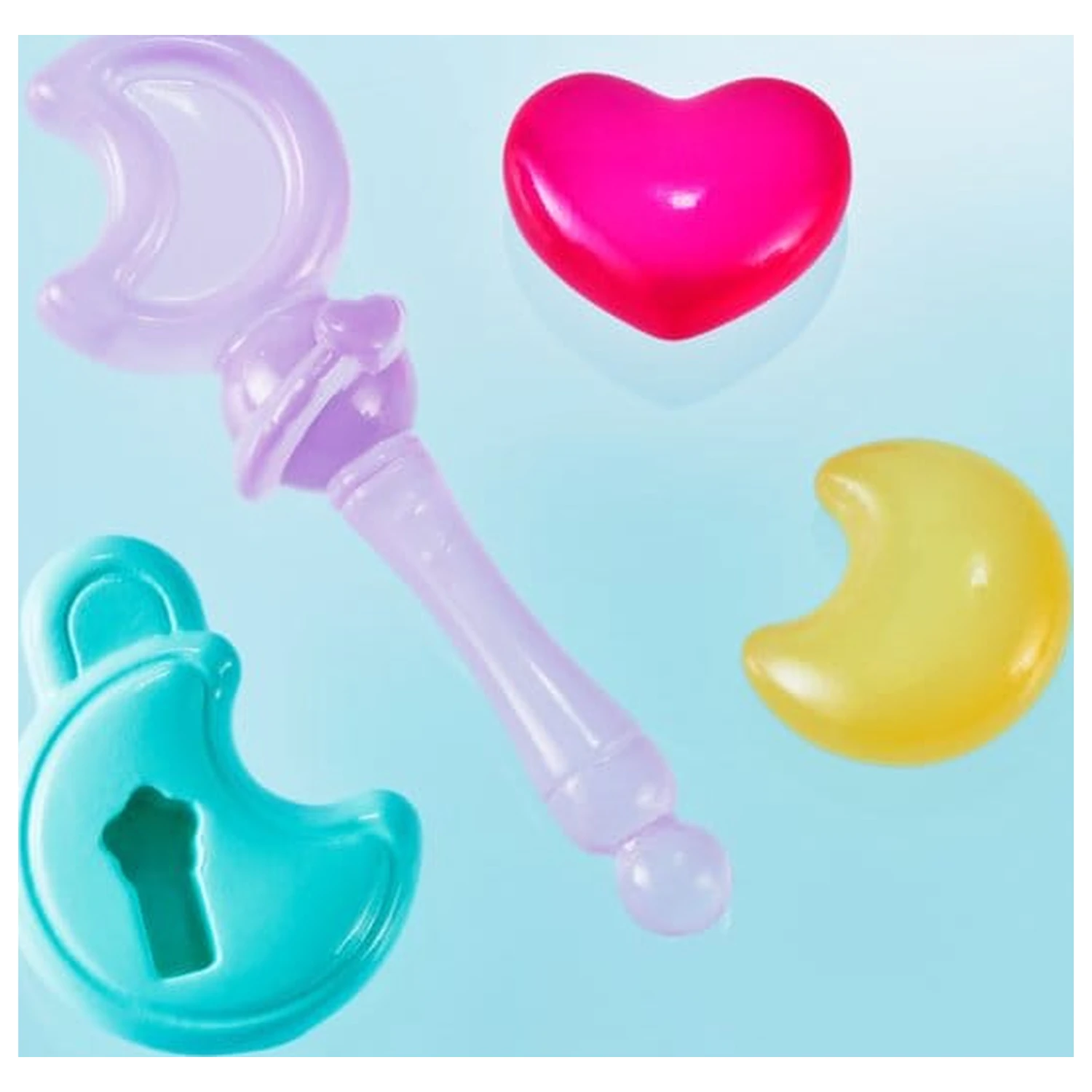 Magical Sisters Lulutto Lilly Proplica Replica Moontoneoneon & GlassHeart DreamPact Set 25 cm product photo