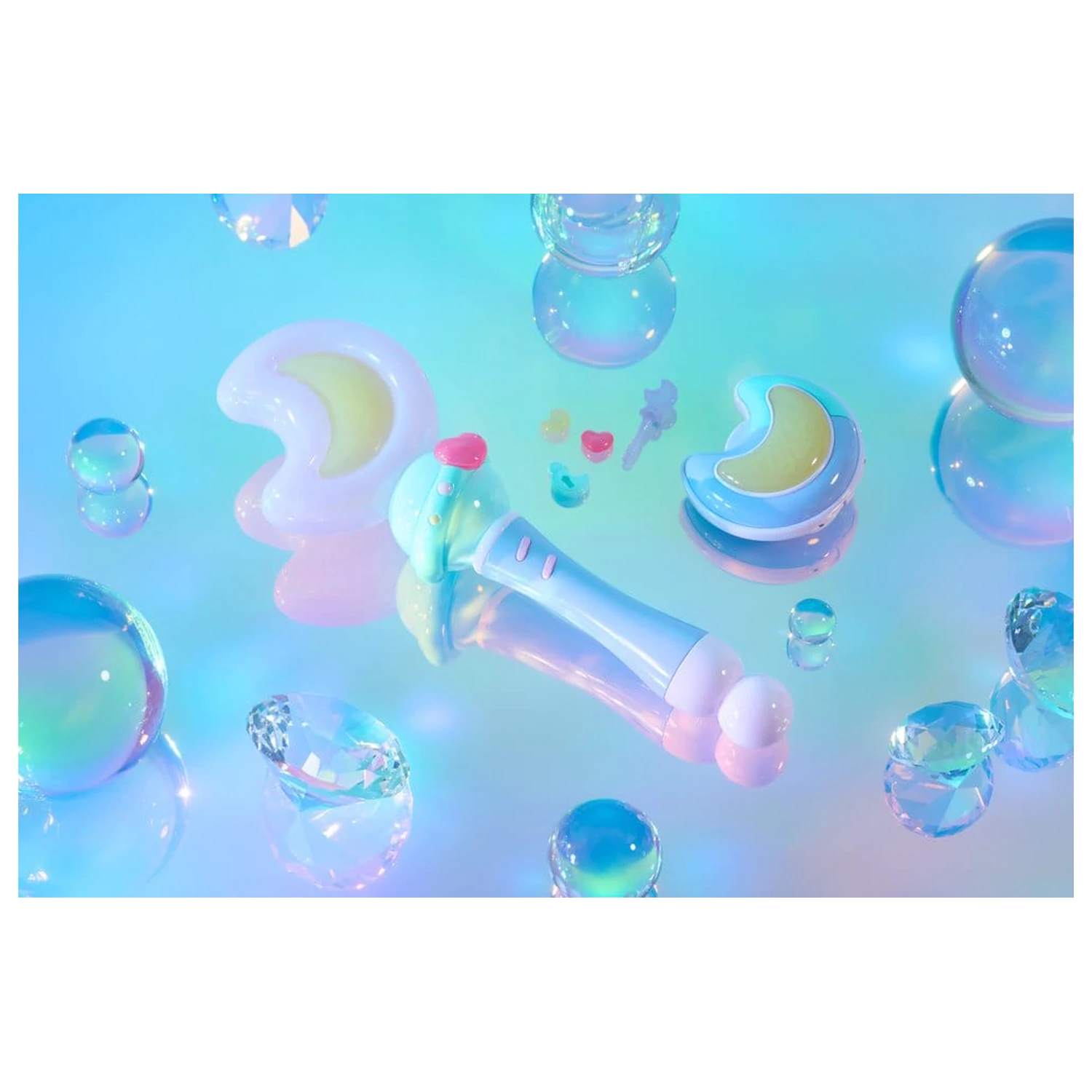 Magical Sisters Lulutto Lilly Proplica Replica Moontoneoneon & GlassHeart DreamPact Set 25 cm product photo