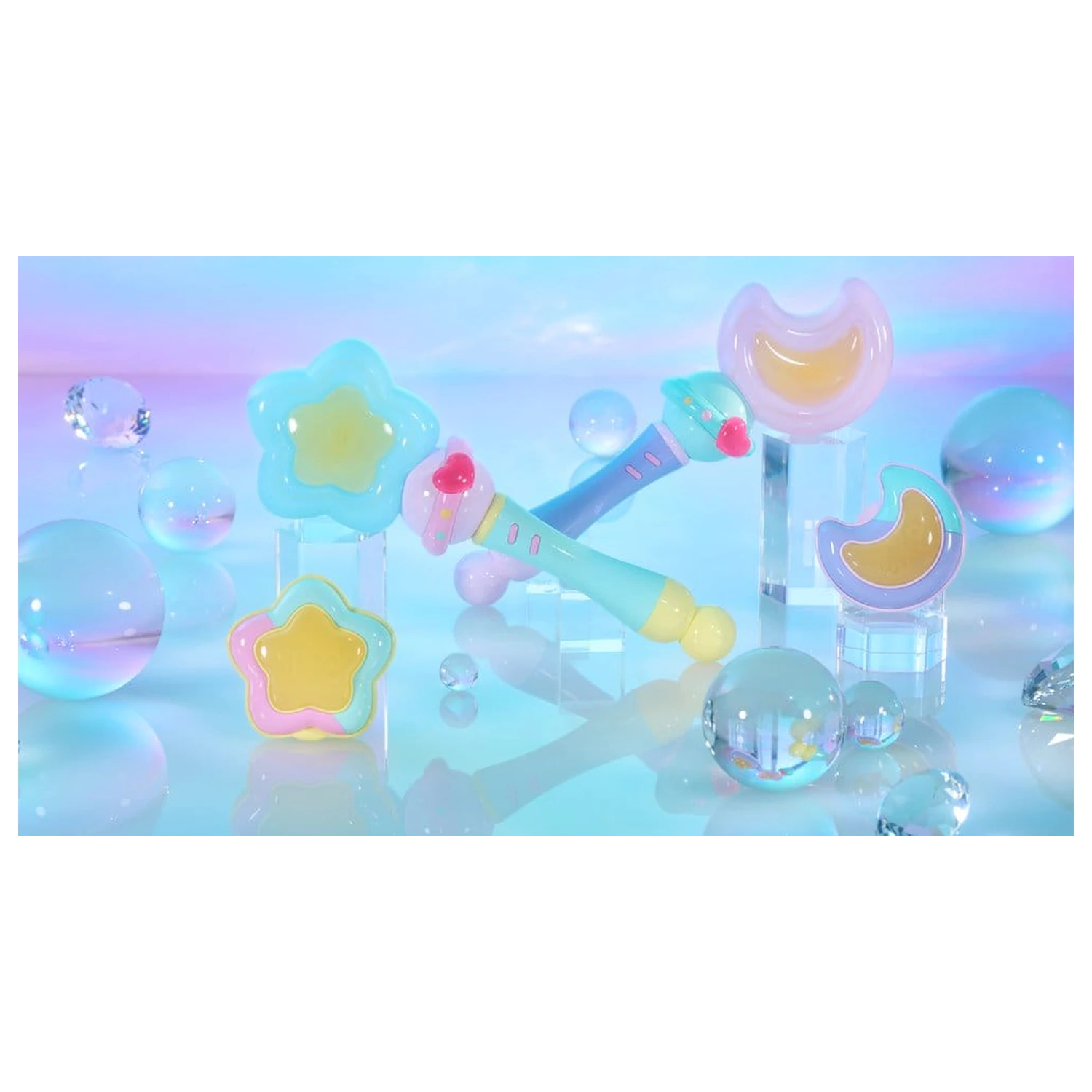 Magical Sisters Lulutto Lilly Proplica Replica Stattoneoneon & GlassHeart HopePact Set 25 cm product photo