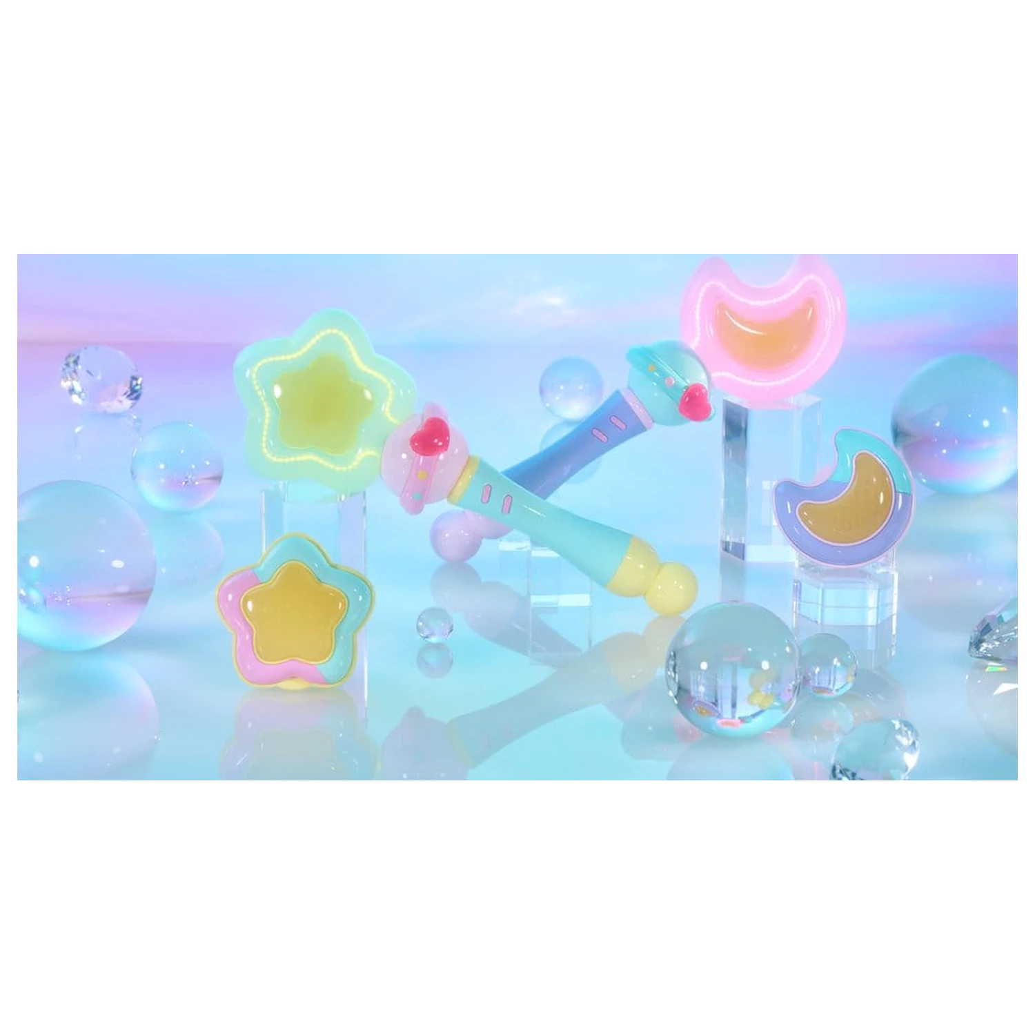 Magical Sisters Lulutto Lilly Proplica Replica Stattoneoneon & GlassHeart HopePact Set 25 cm product photo