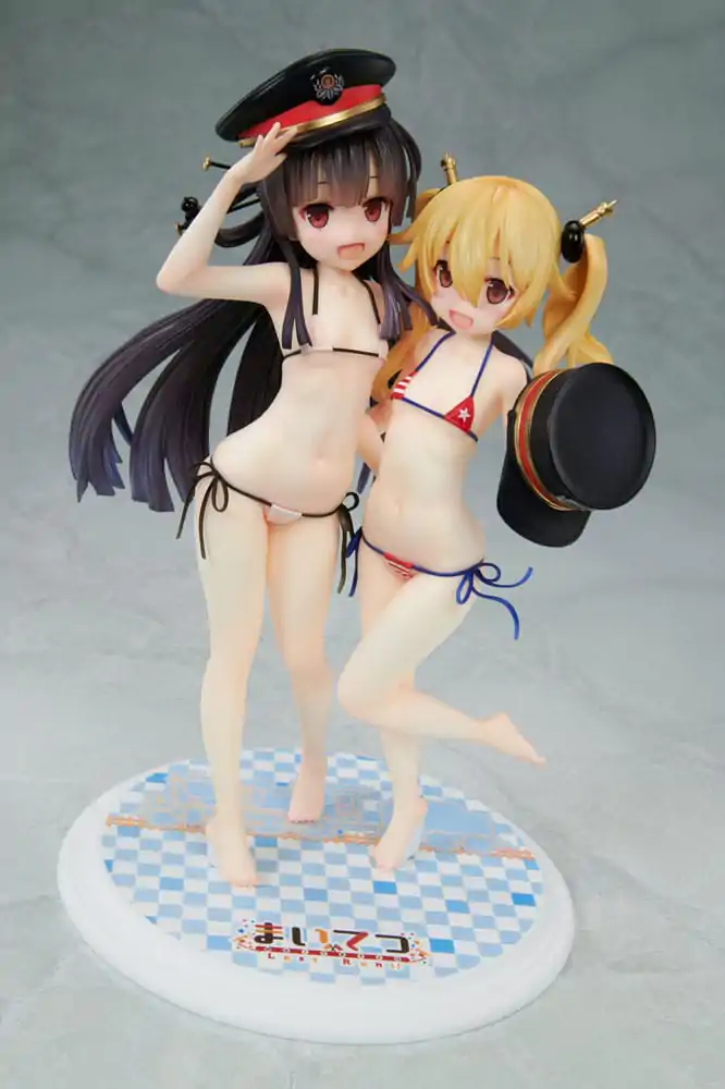 Maitetsu:Last Run!! PVC Statue 1/7 Hachiroku &amp; Olivi 23 cm product photo