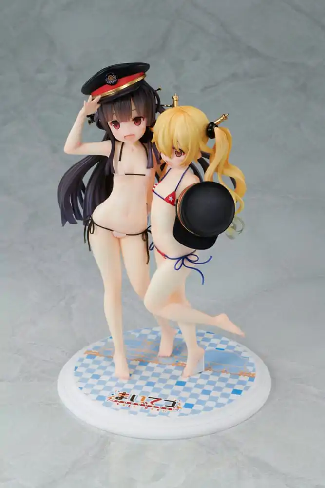 Maitetsu:Last Run!! PVC Statue 1/7 Hachiroku &amp; Olivi 23 cm product photo