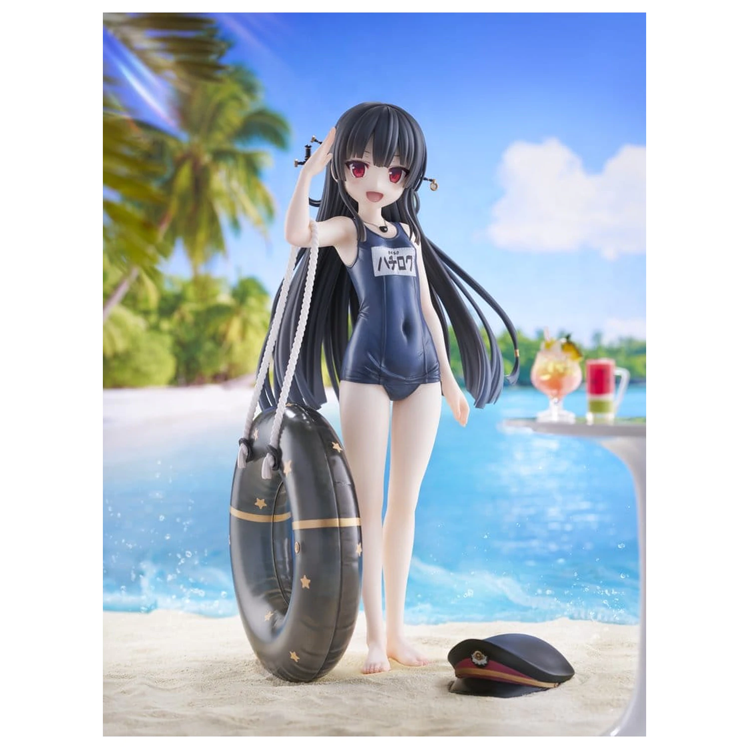 Maitetsu Last Run!! KoiKoi -Sakura- PVC Figure 1/6 Hachiroku School Swimsuit Ver. 23 cm product photo