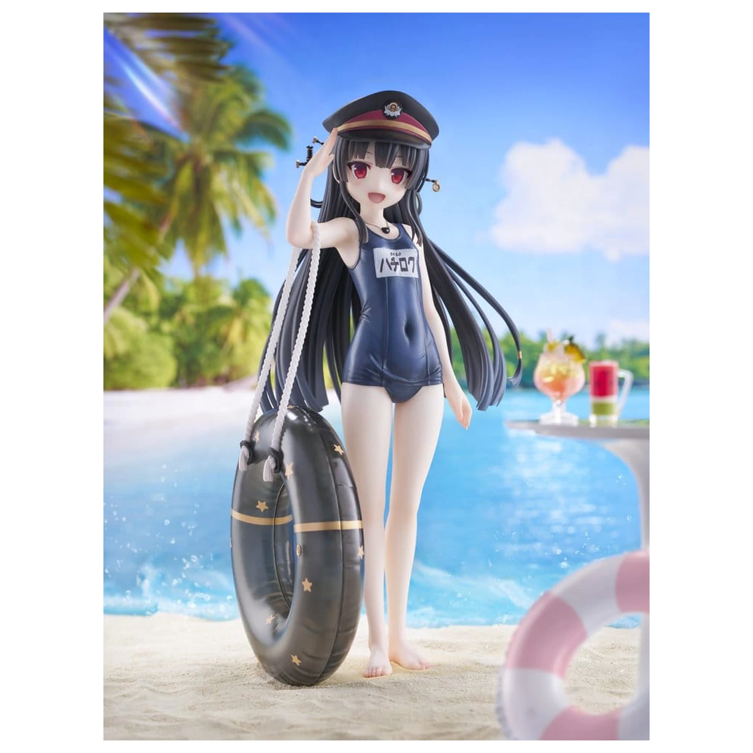 Maitetsu Last Run!! KoiKoi -Sakura- PVC Figure 1/6 Hachiroku School Swimsuit Ver. 23 cm product photo