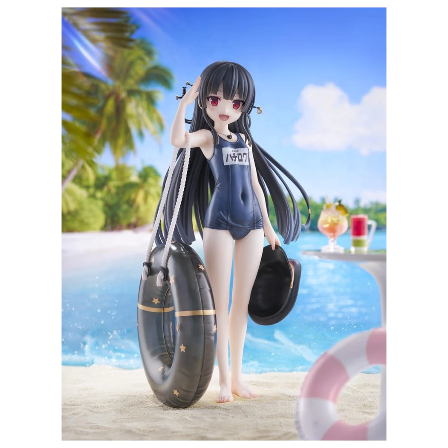 Maitetsu Last Run!! KoiKoi -Sakura- PVC Figure 1/6 Hachiroku School Swimsuit Ver. 23 cm product photo