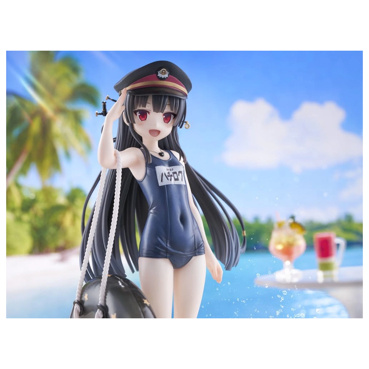 Maitetsu Last Run!! KoiKoi -Sakura- PVC Figure 1/6 Hachiroku School Swimsuit Ver. 23 cm product photo