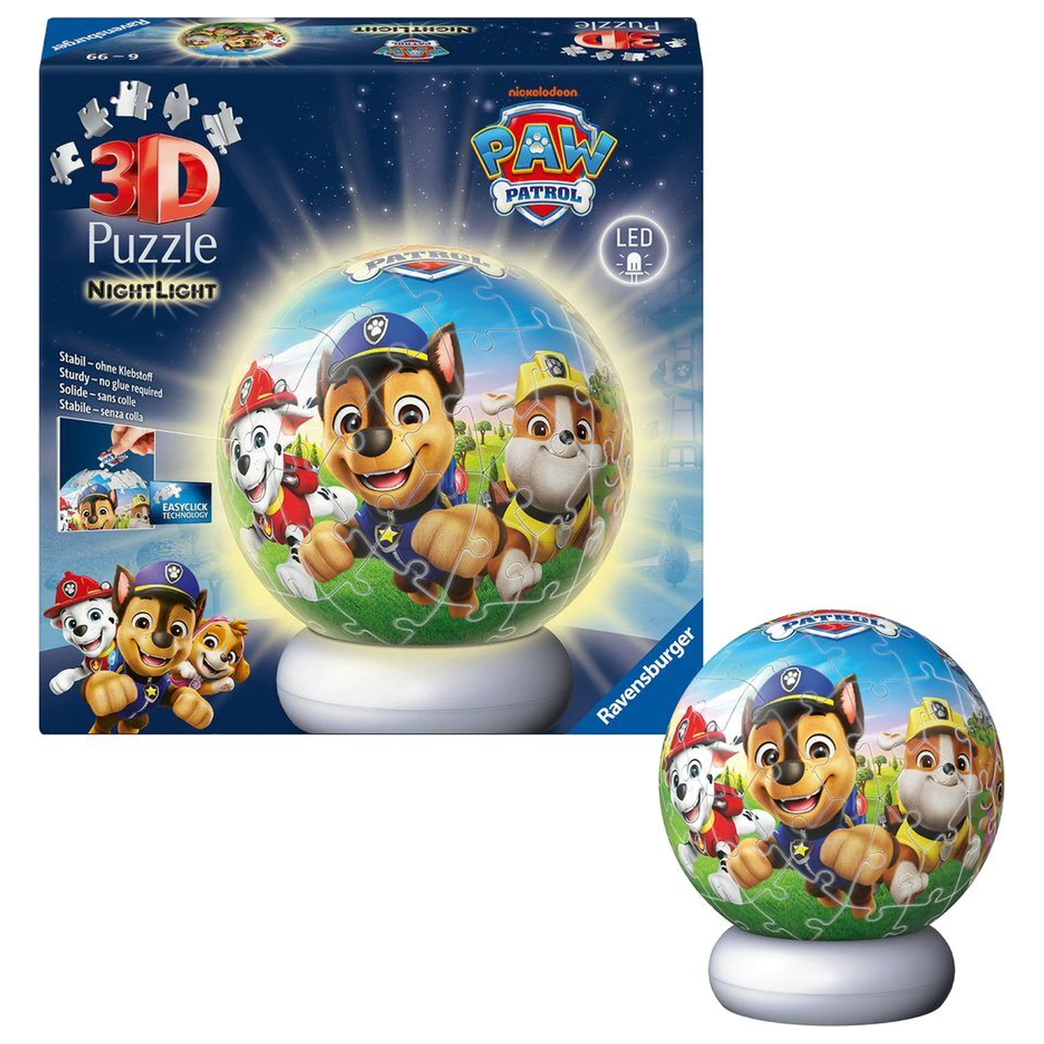 Paw Patrol 3D Nightlight puzzle ball 74pcs product photo