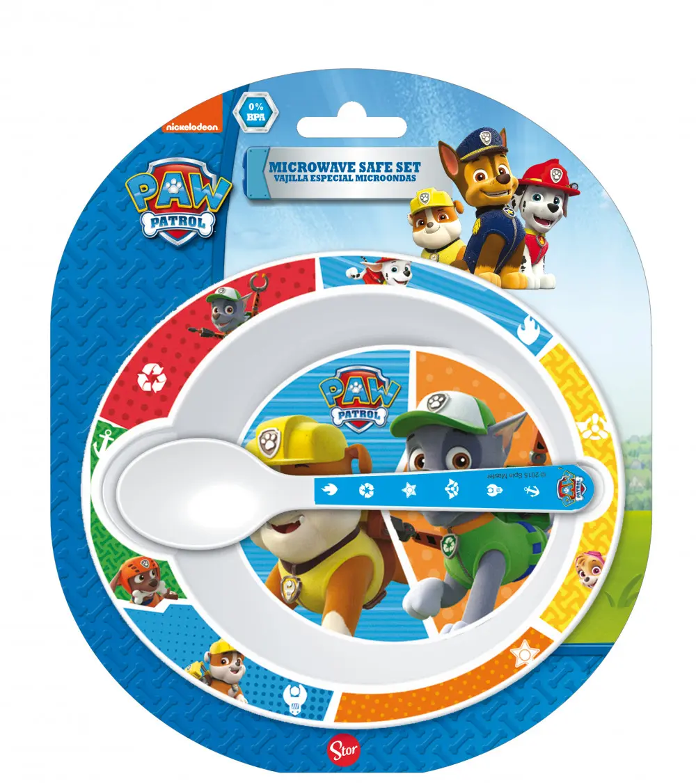 PAW Patrol Baby Micro Deep Plate + Spoon Set product photo