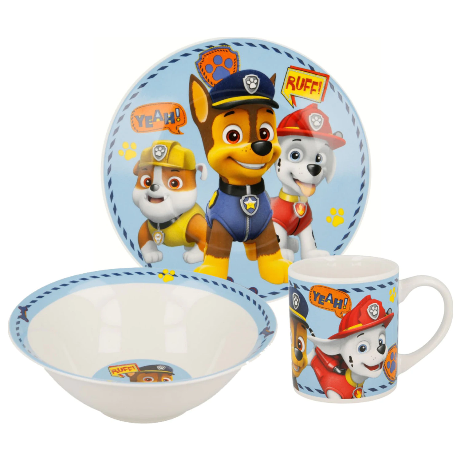 Paw Patrol Boy Icons Porcelain Dinnerware Set product photo