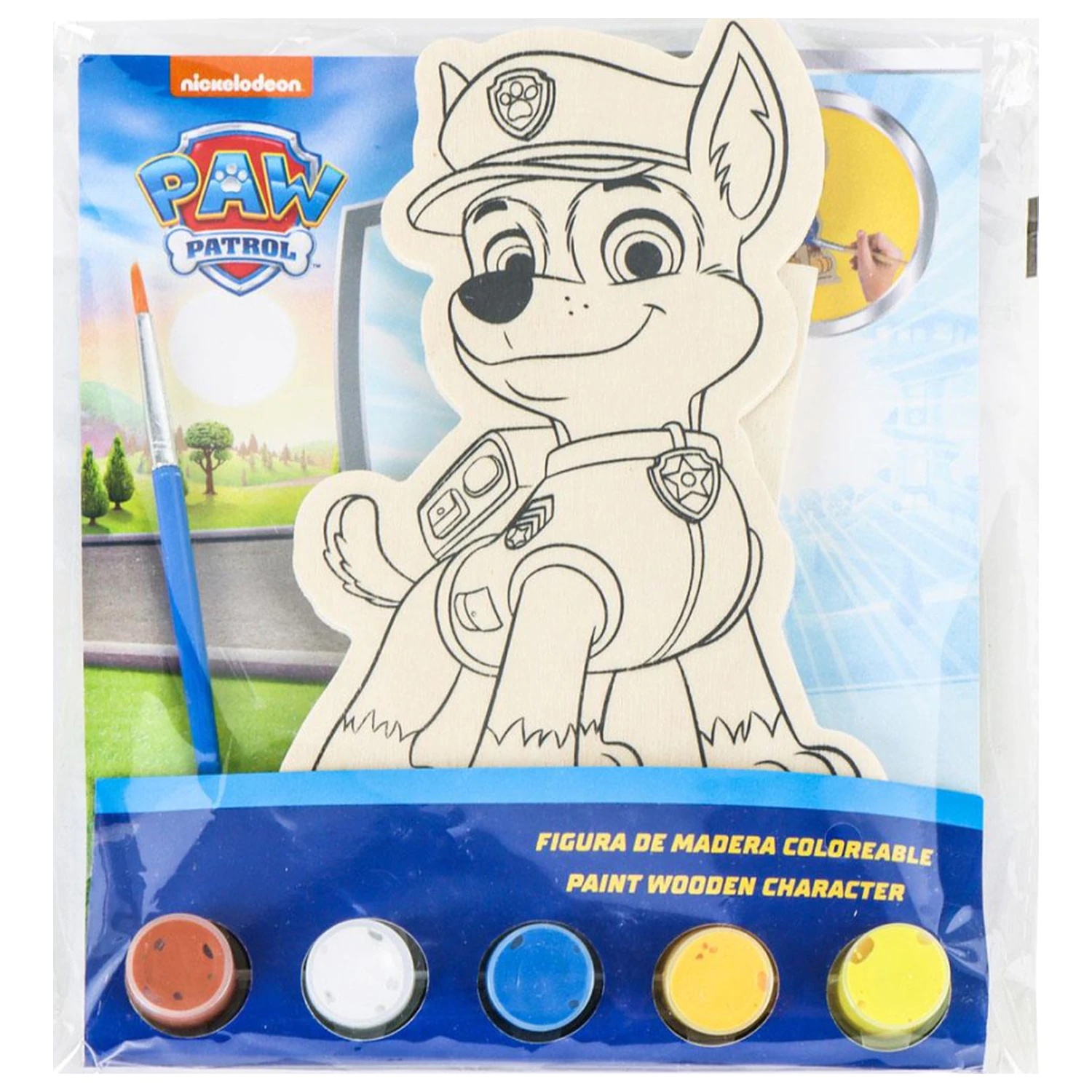 PAW Patrol Chase paintable wooden figure product photo