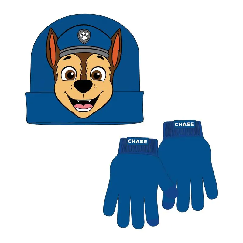 Paw Patrol Chase hat and gloves set product photo