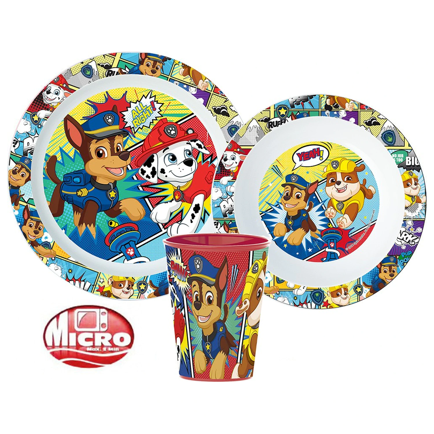 Paw Patrol Comic Dining Set, Micro Plastic Set, with 260 ml Cup product photo