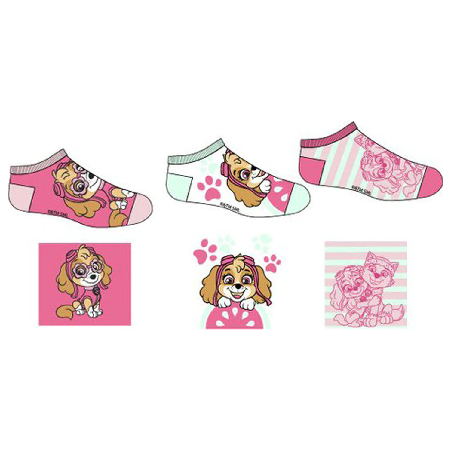 PAW Patrol Fly High Skye Kids Secret Socks 31/34 product photo