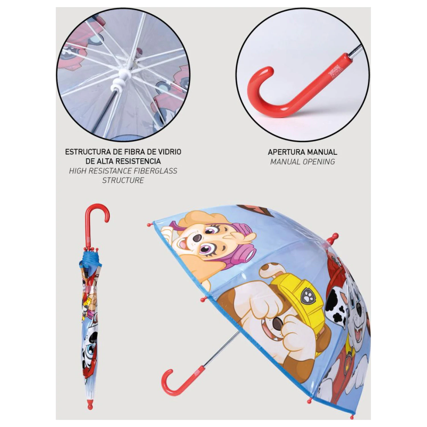 Paw Patrol Fun Kids Transparent Umbrella Ø71 cm product photo