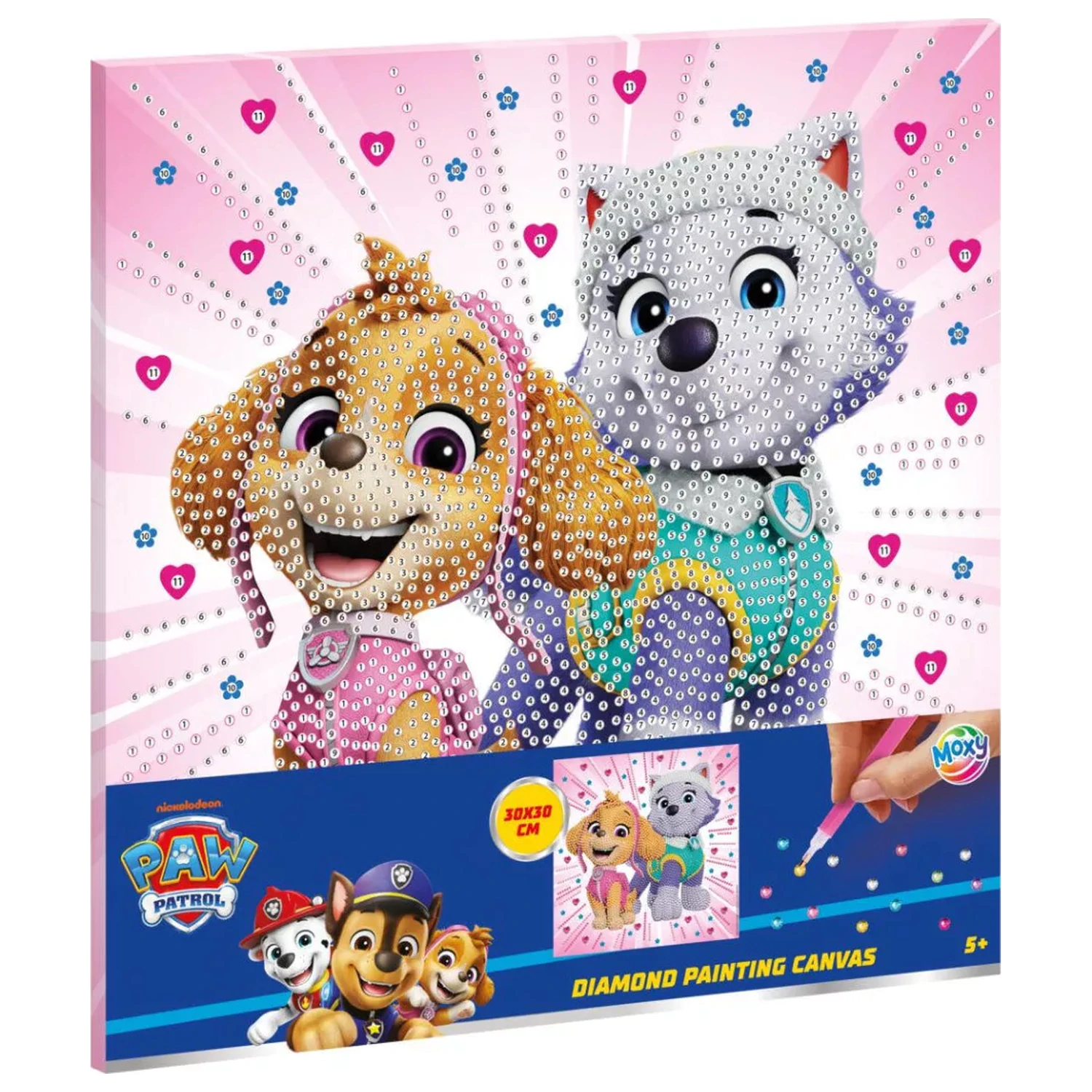 Paw Patrol Girls Power Diamond Painting Kit on Canvas 30x30 cm product photo