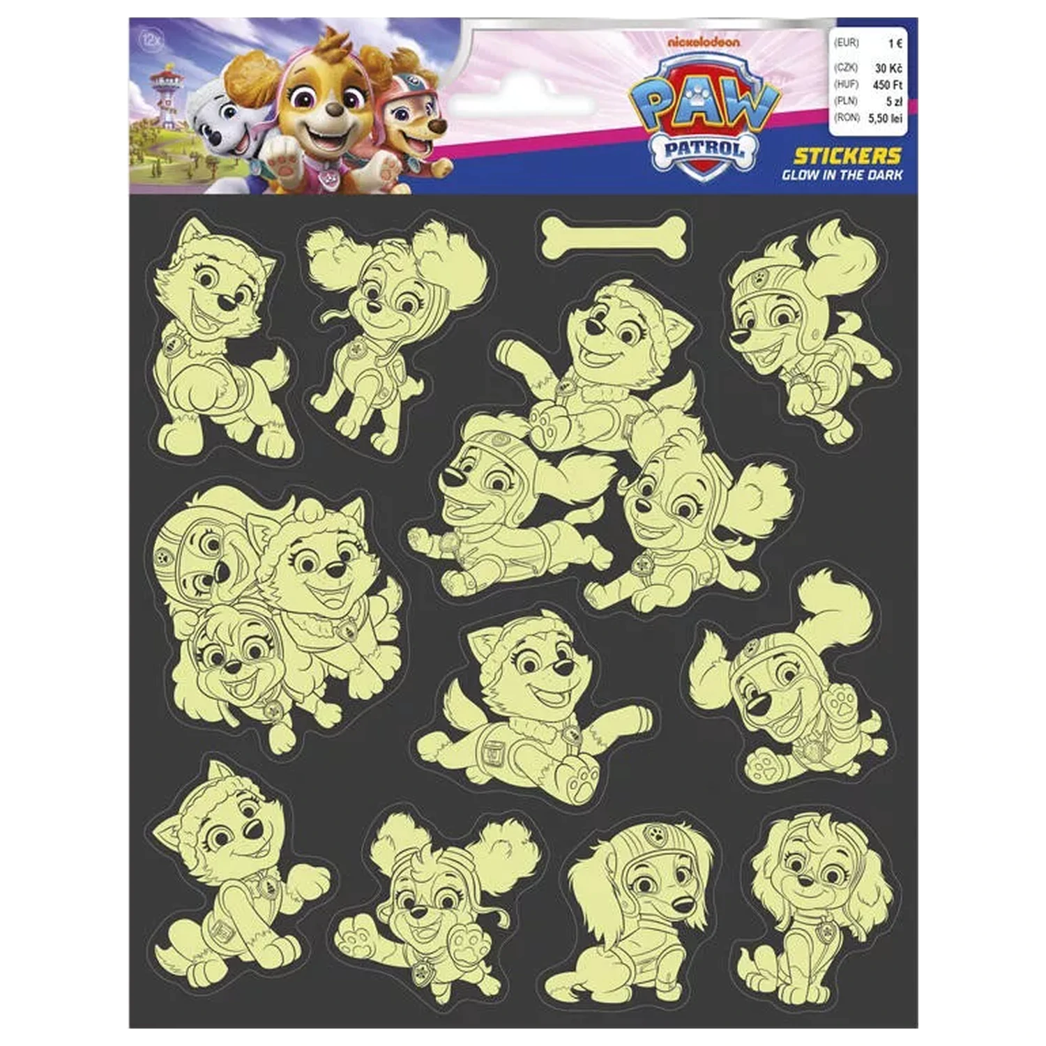 PAW Patrol Girls glow in the dark sticker product photo