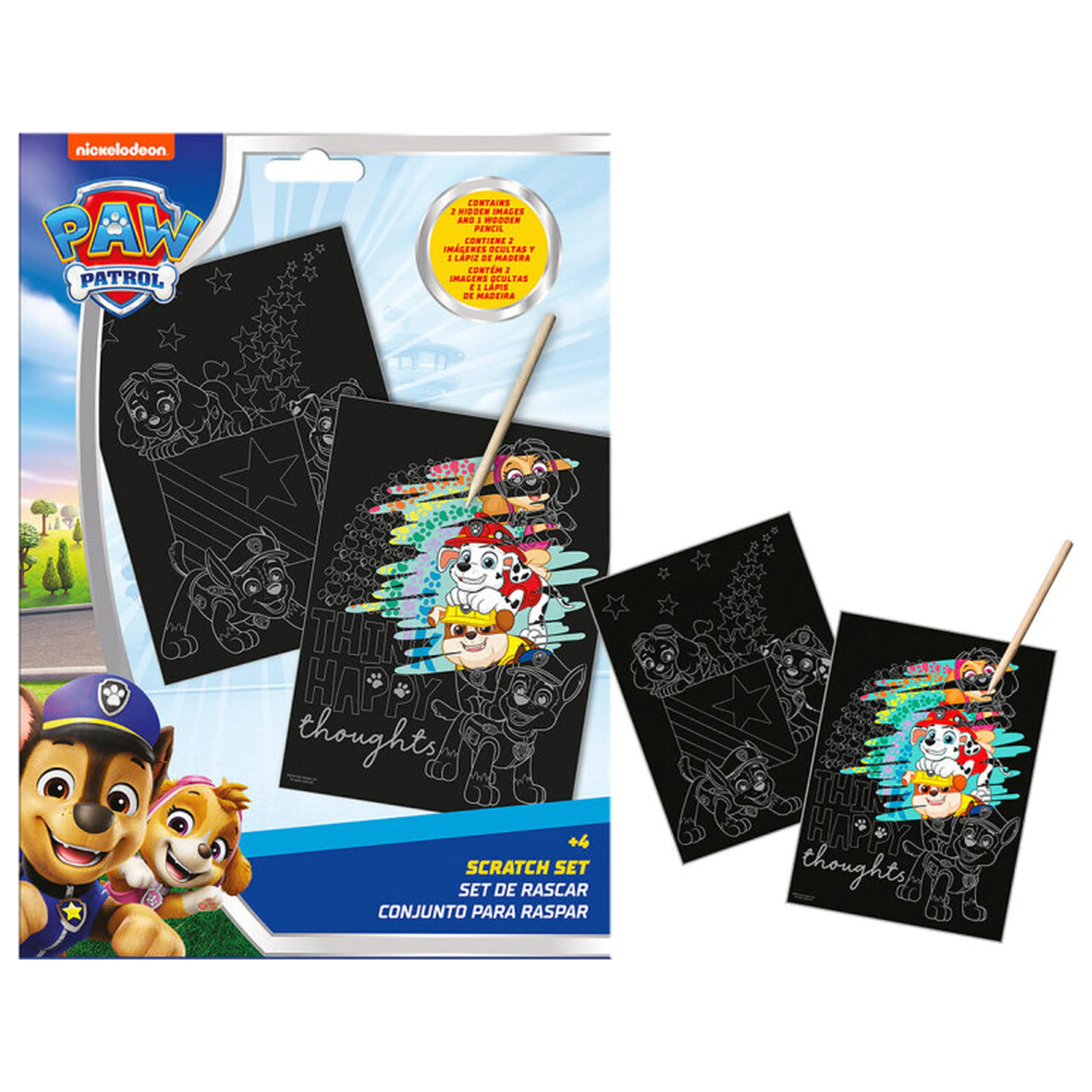 Paw Patrol Happy Thoughts scratch art kit product photo