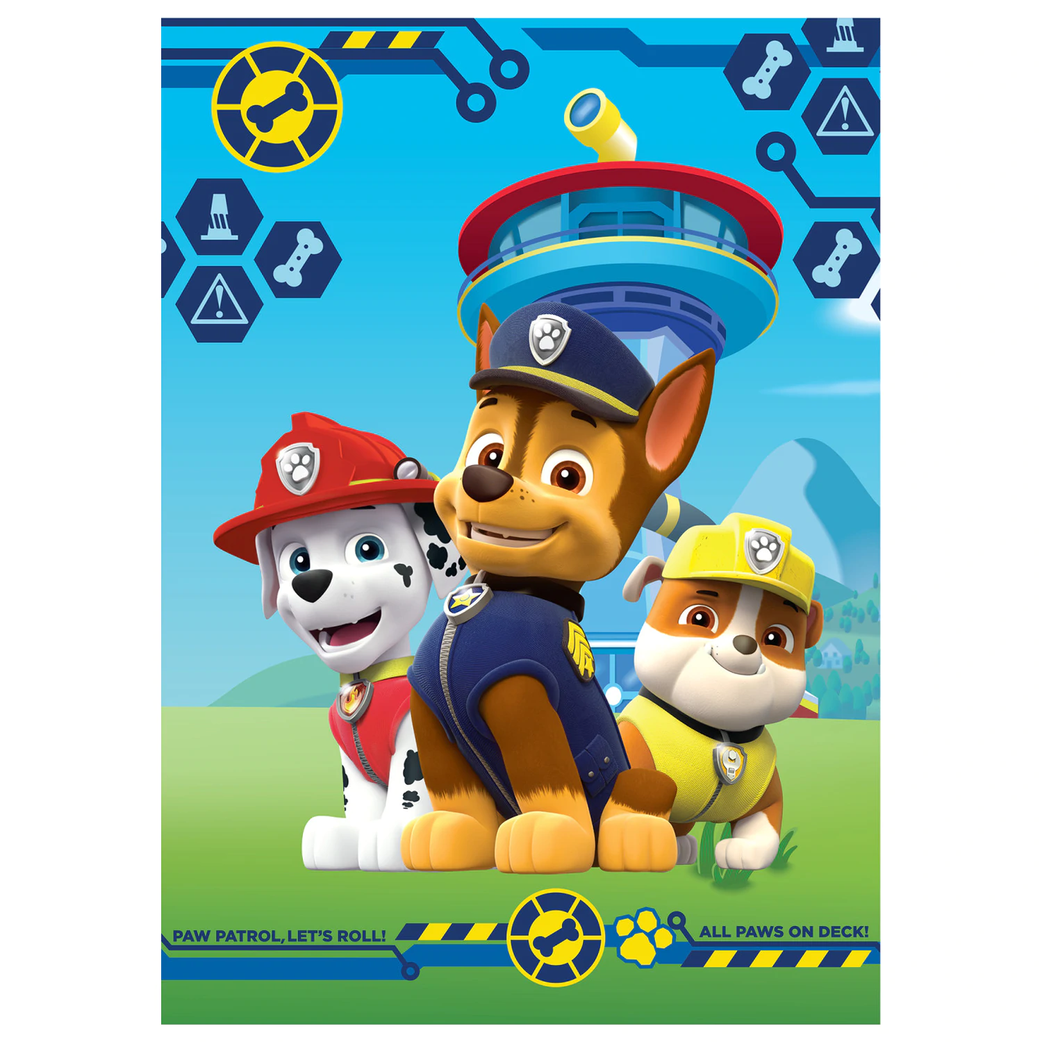 Paw Patrol Paws on Deck fleece blanket product photo
