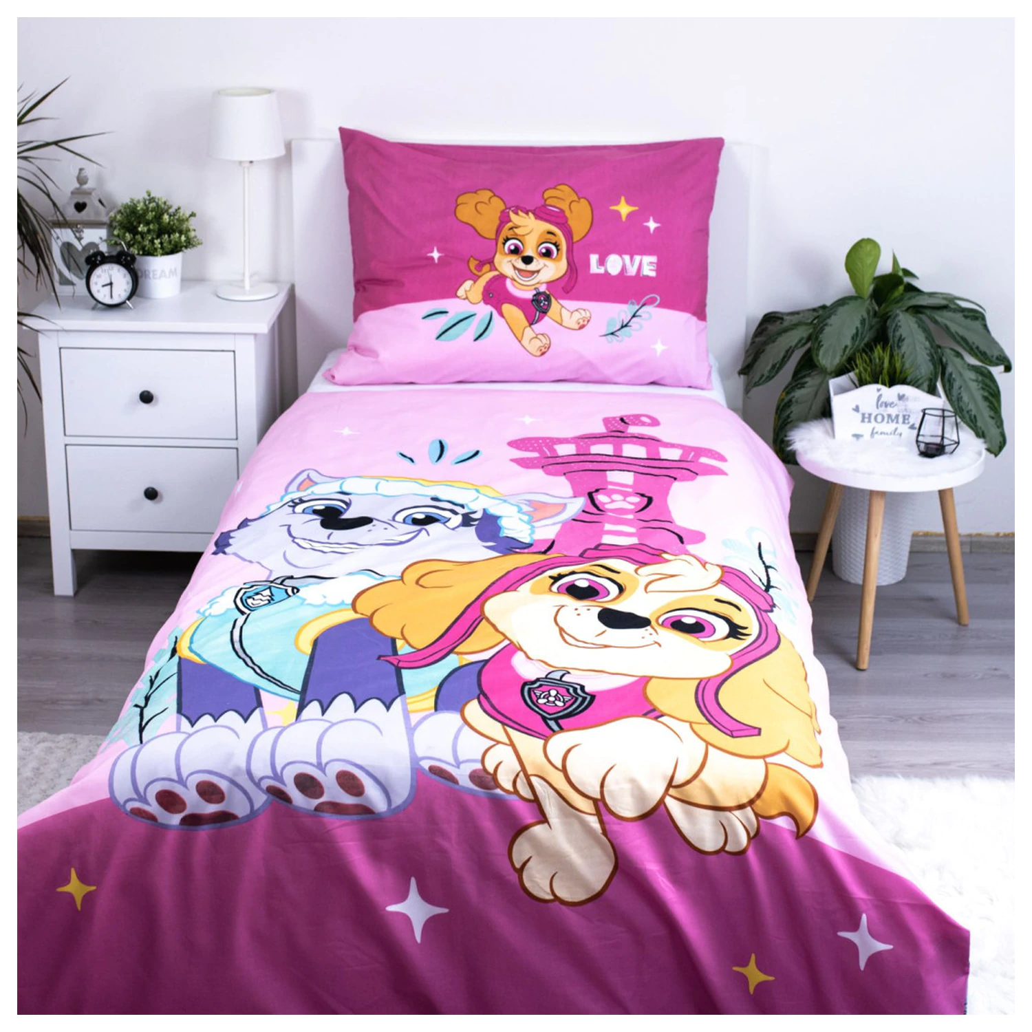 Paw Patrol Pink Love Microfiber Duvet Cover product photo