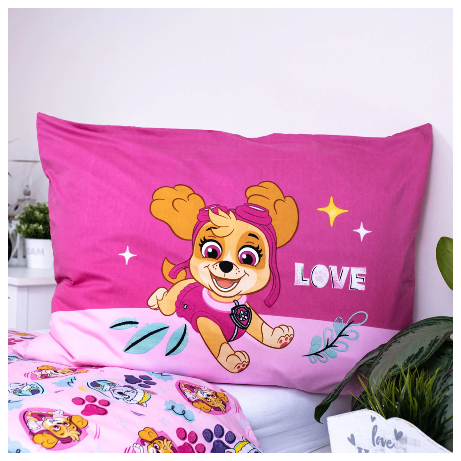 Paw Patrol Pink Love Microfiber Duvet Cover product photo