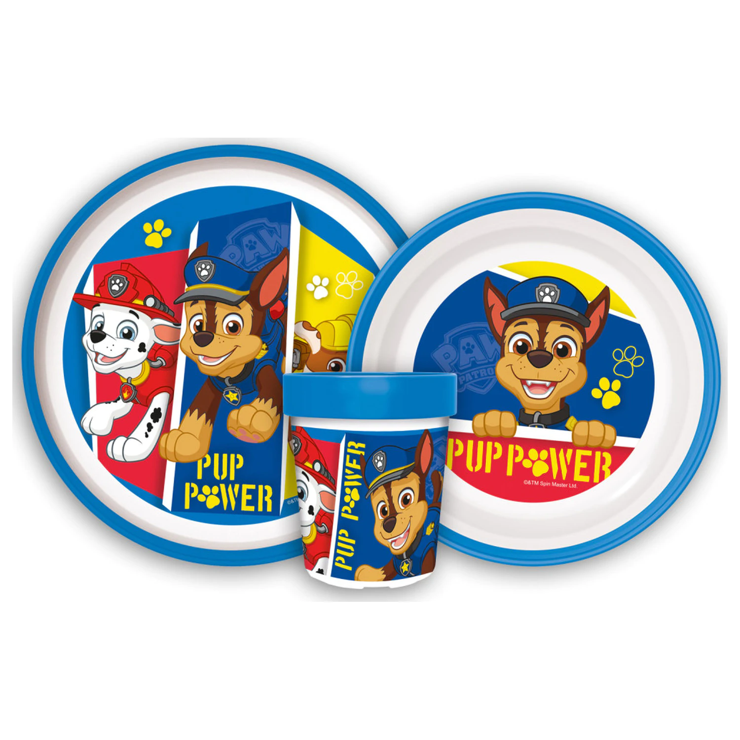 PAW Patrol Pup Power non-slip dinnerware set, microwave plastic set product photo