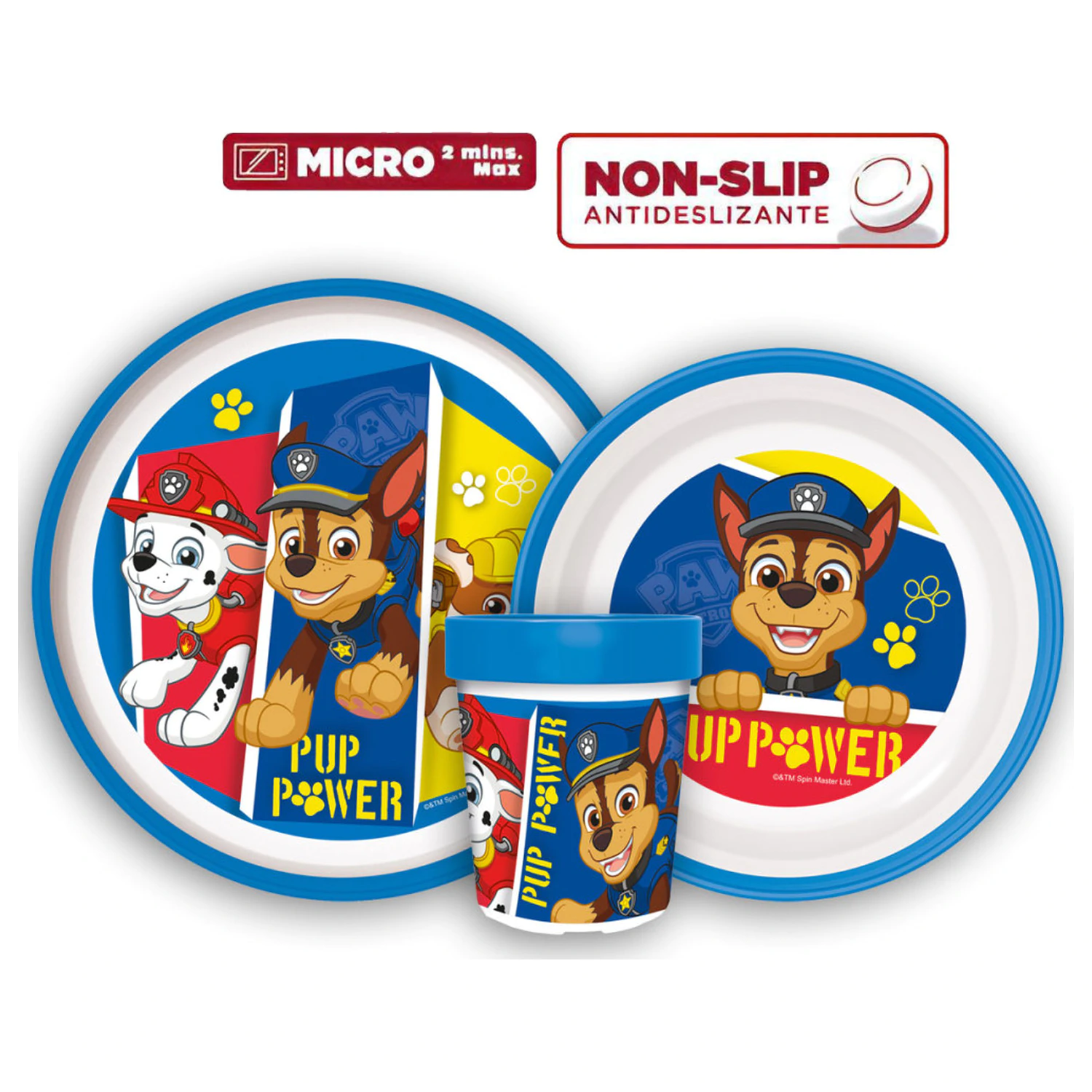PAW Patrol Pup Power non-slip dinnerware set, microwave plastic set product photo