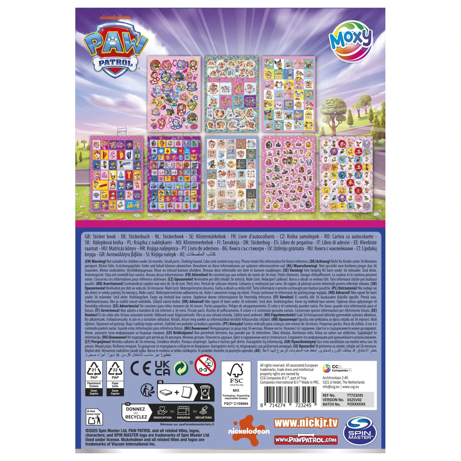 PAW Patrol Puppy Love Glitter Sticker Book product photo
