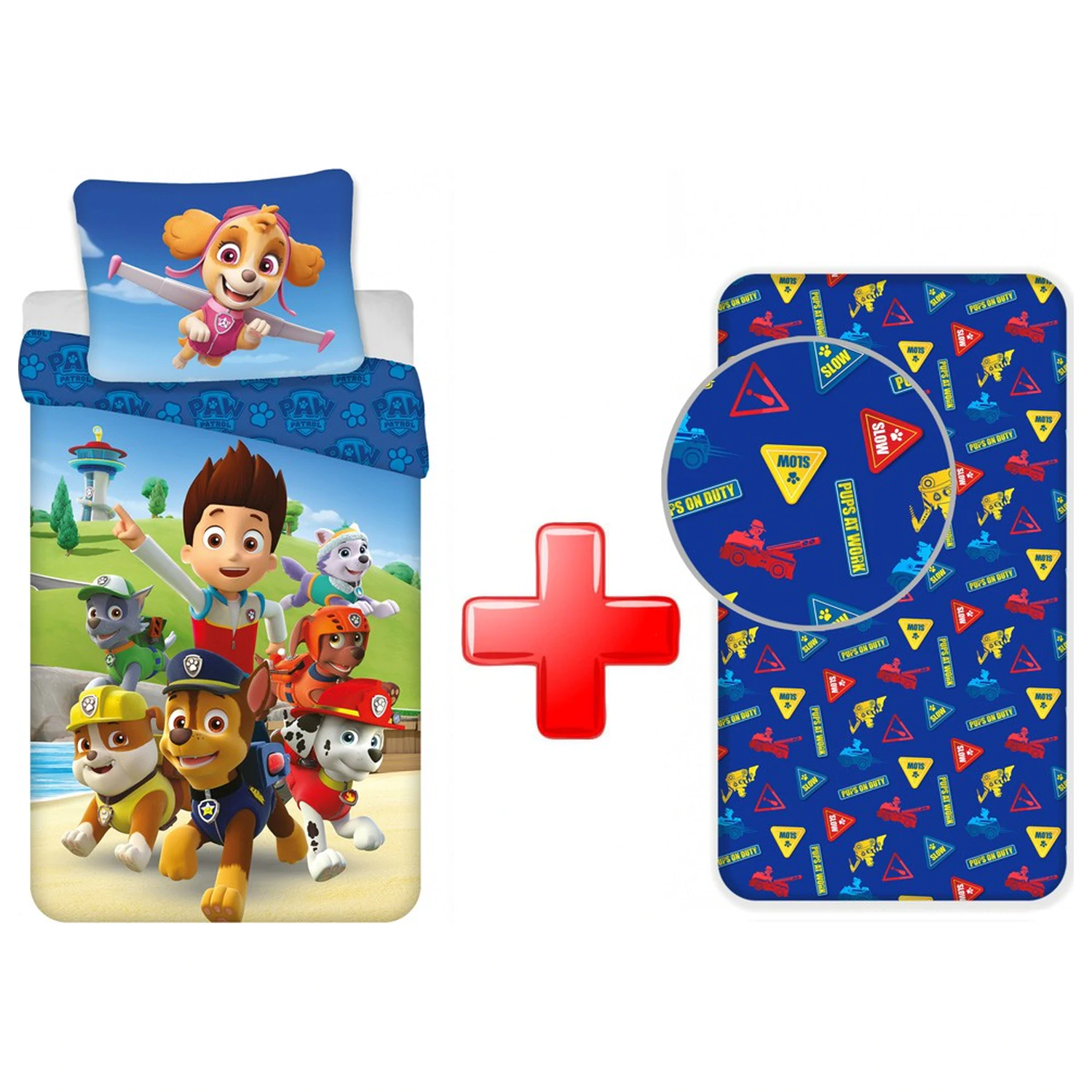 Paw Patrol Ready Duvet Cover and Fitted Sheet Set product photo