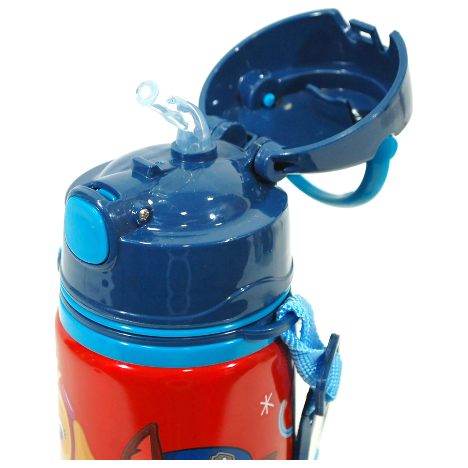 Paw Patrol Red aluminum straw bottle with hook 600 ml product photo