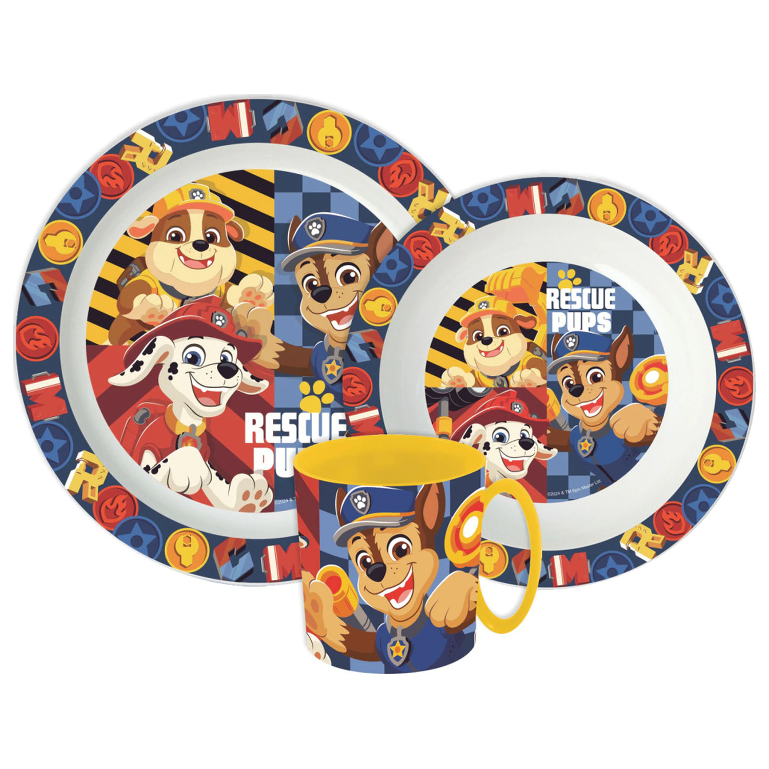 Paw Patrol Rescue Pups Dinnerware Set, Micro Plastic Set with Mug product photo
