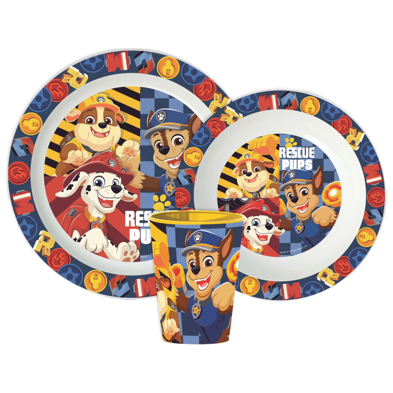 Paw Patrol Rescue Pups Dinnerware Set, Micro Plastic Set, with 260 ml Cup product photo