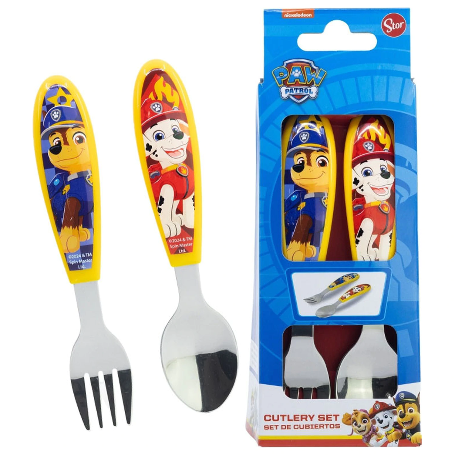 PAW Patrol Rescue Pups Metal Ergo Cutlery Set - 2 Piece product photo