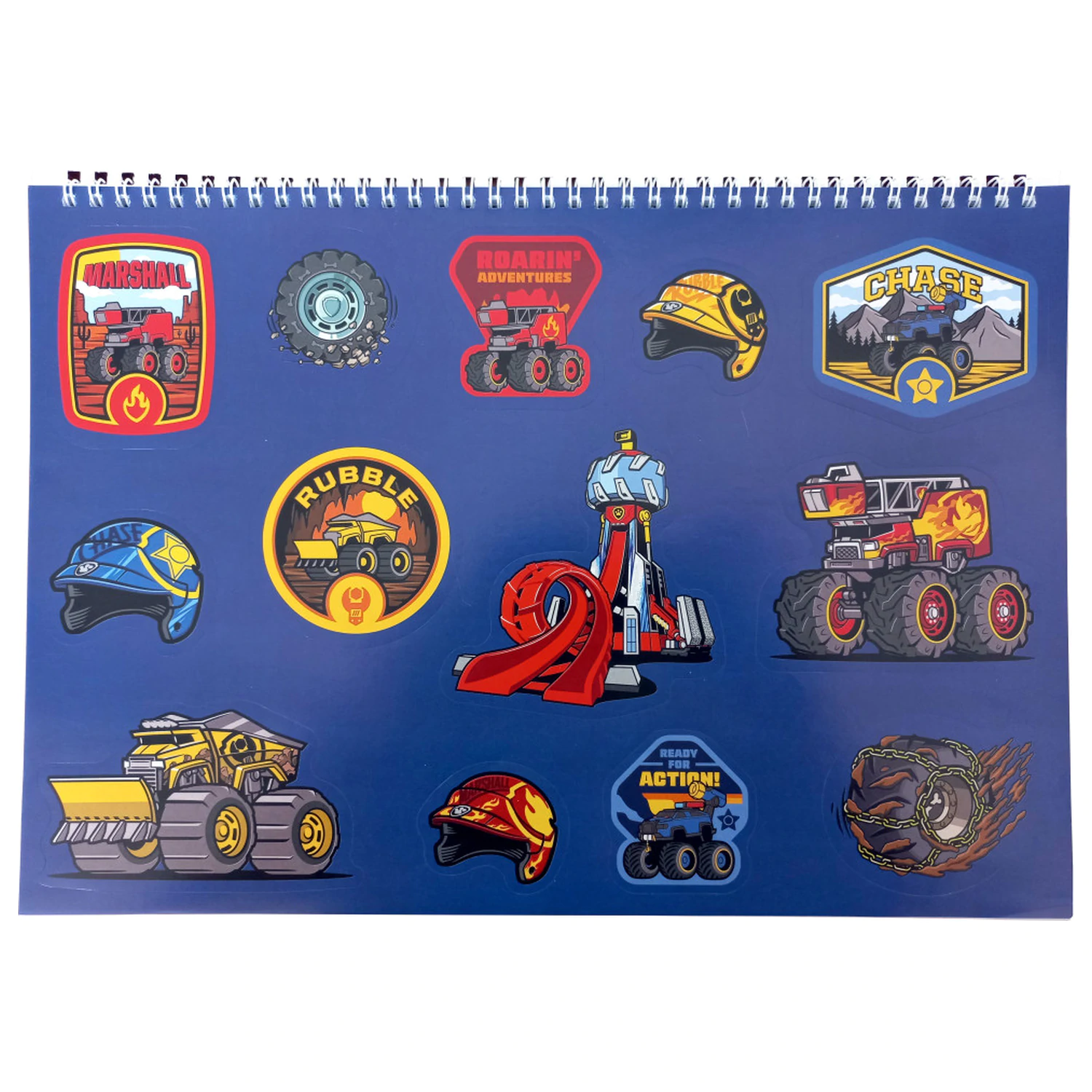 Paw Patrol Rescue Wheels A/4 Spiral Sketchbook with 40 Stickers product photo