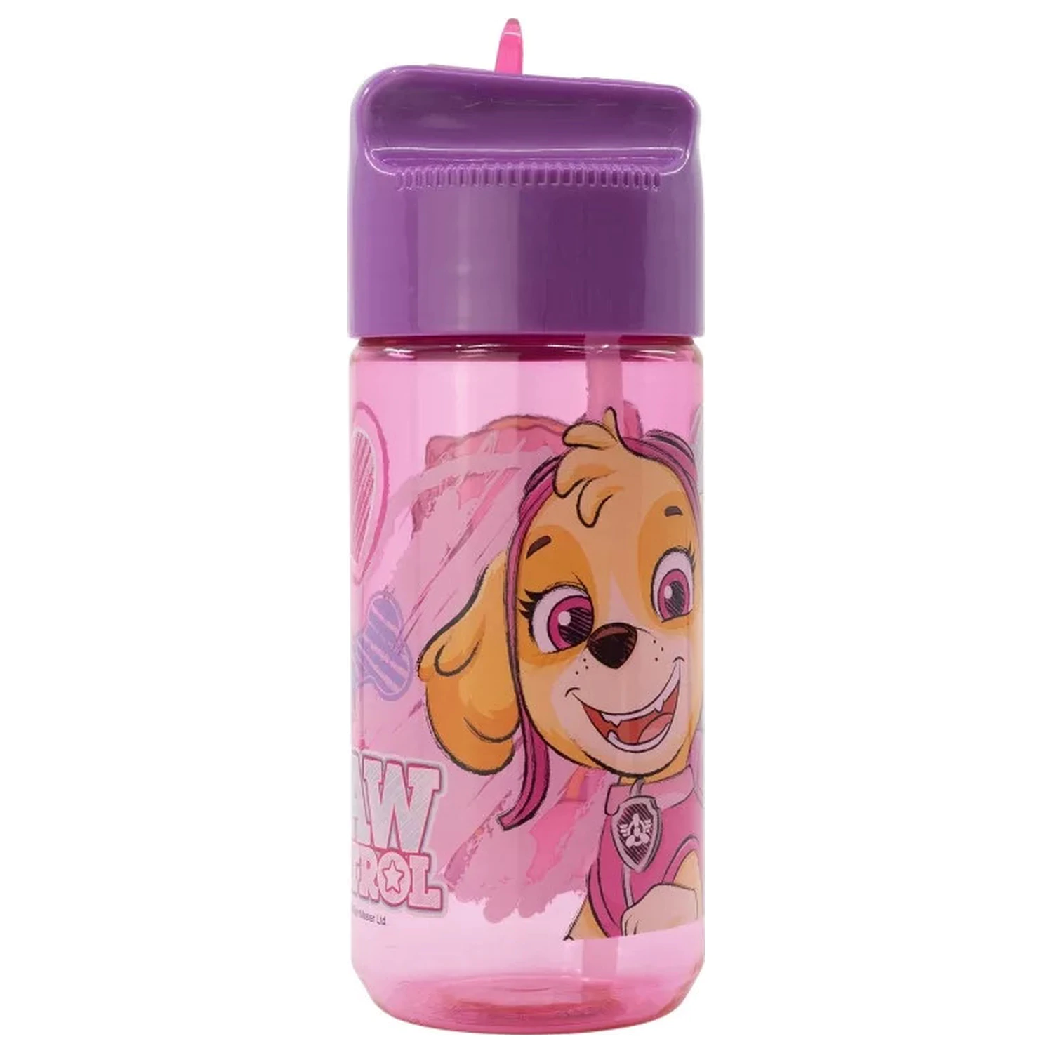 PAW Patrol Sketch Hydro Plastic Straw Water Bottle 430 ml product photo