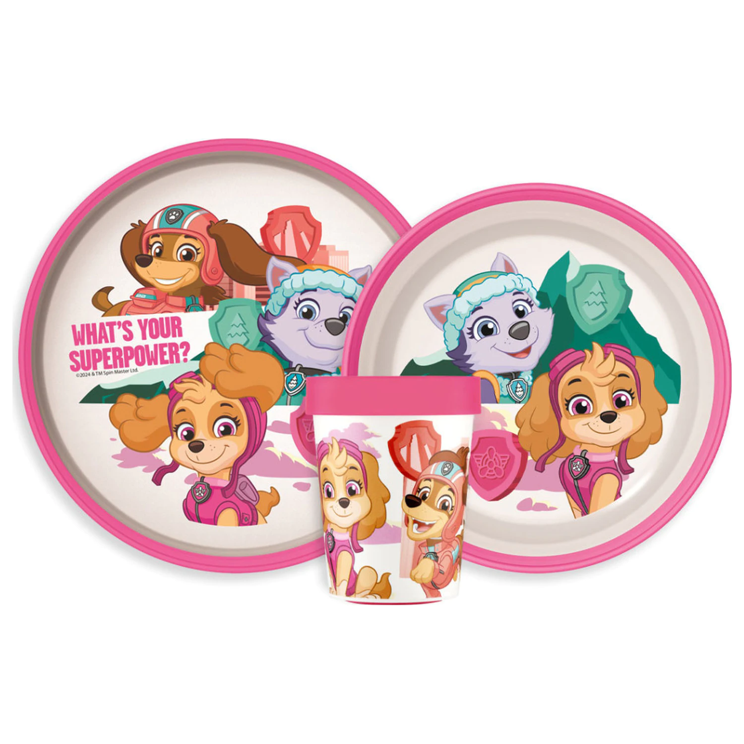 Paw Patrol Superpowers Non-Slip Dinnerware Set, Micro Plastic Set product photo