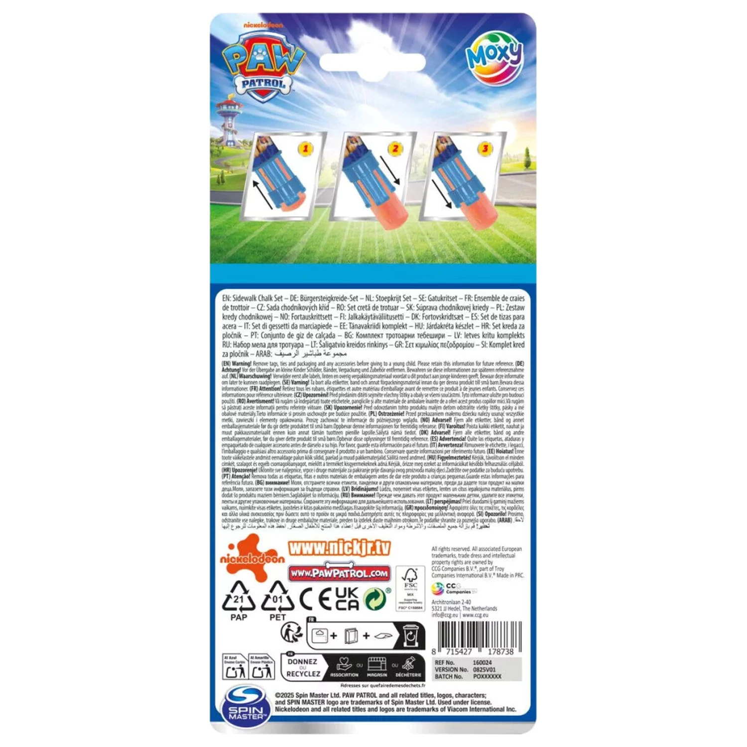 Paw Patrol Team Asphalt Chalk Set product photo