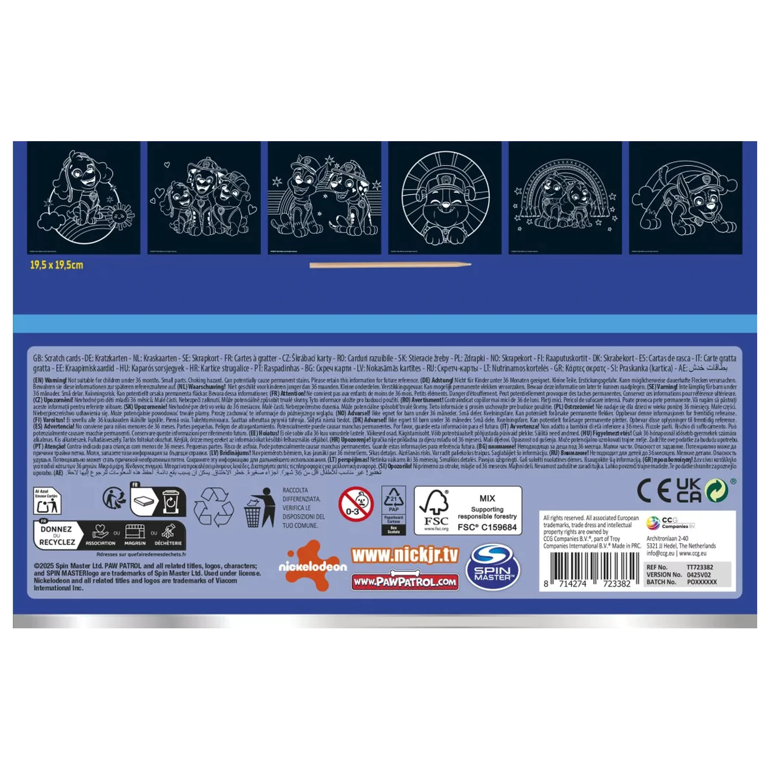 Paw Patrol Team Scratch Art Set product photo