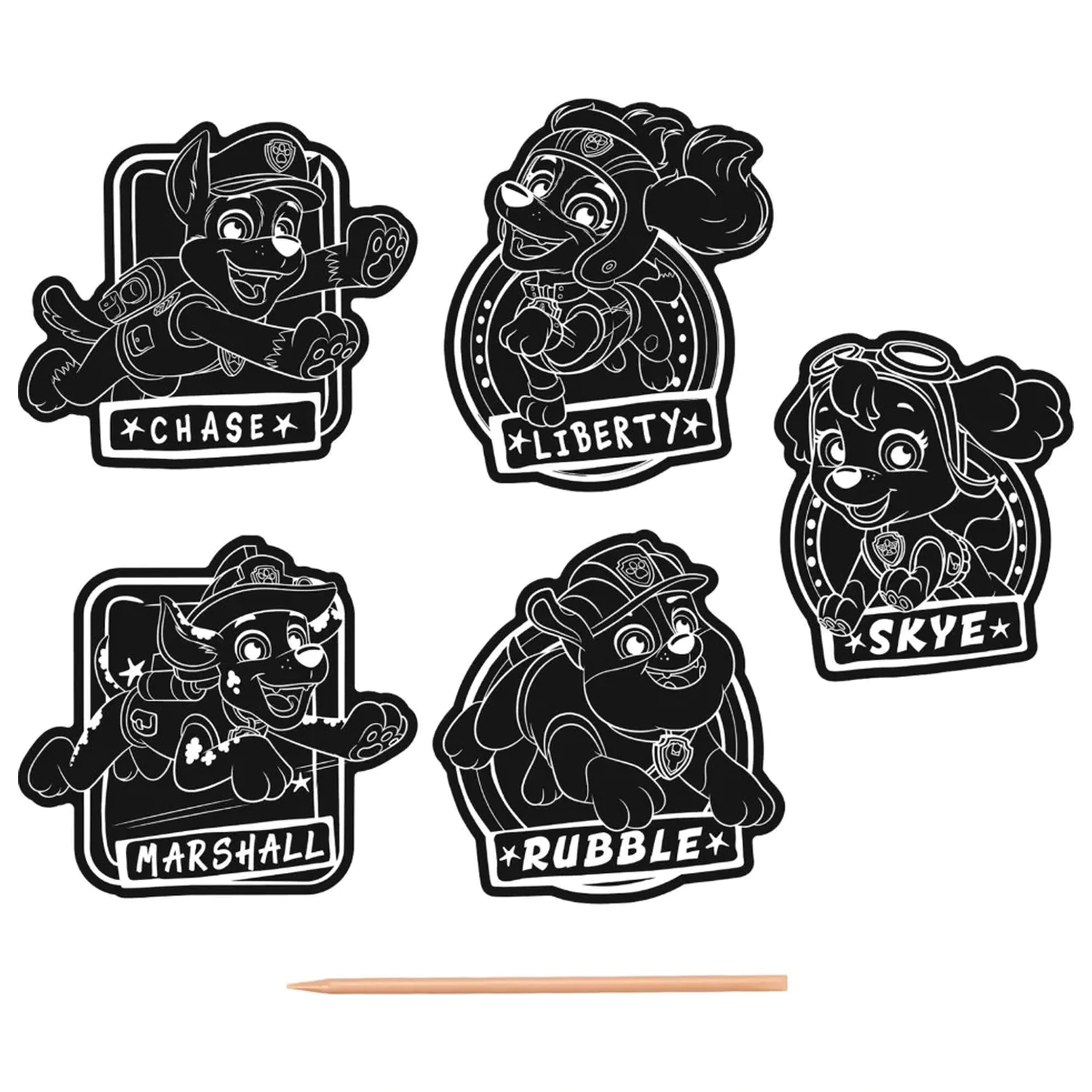 Paw Patrol Team Scratch Art Sticker Sets product photo