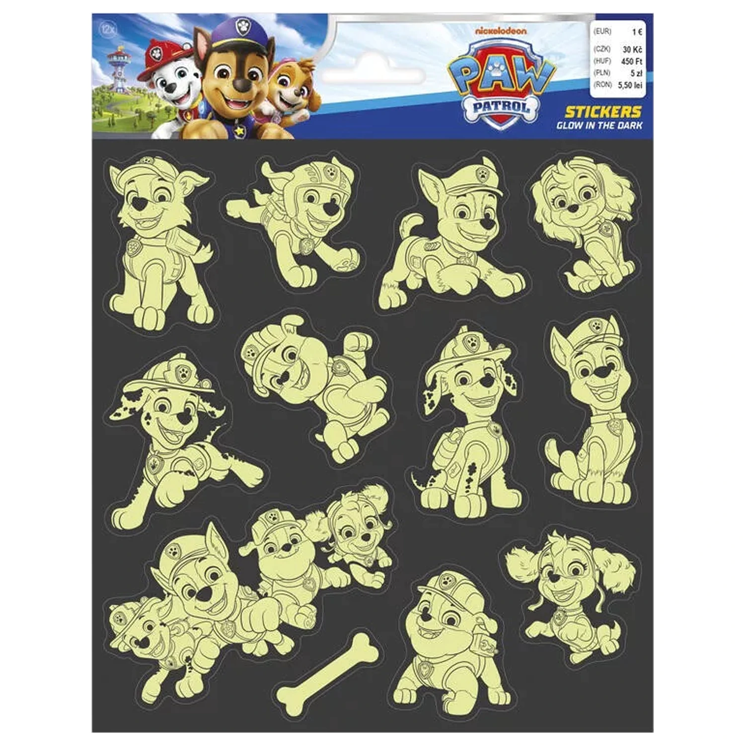 PAW Patrol Team glow in the dark sticker product photo