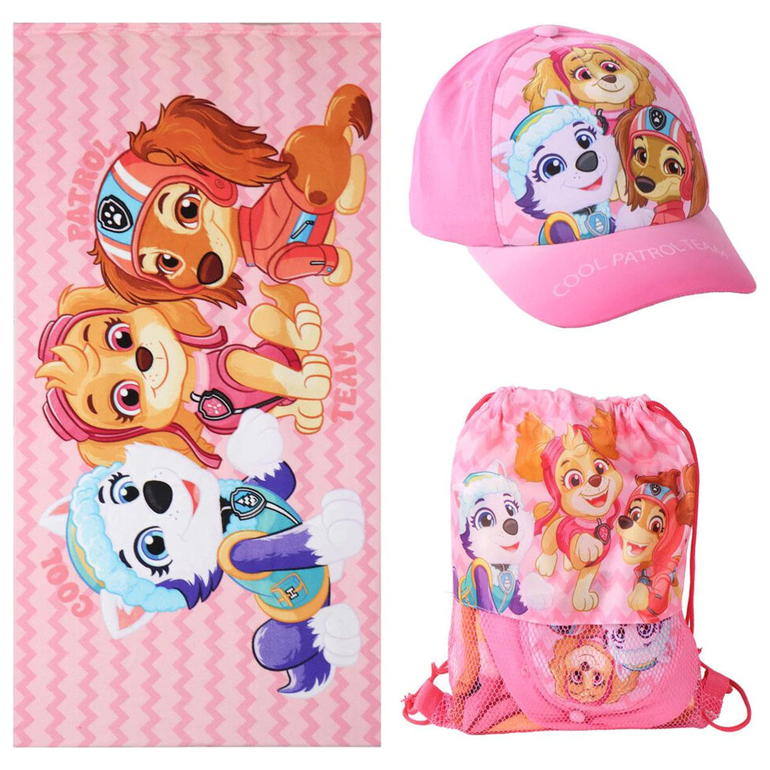 Paw Patrol towel + bag + cap set product photo