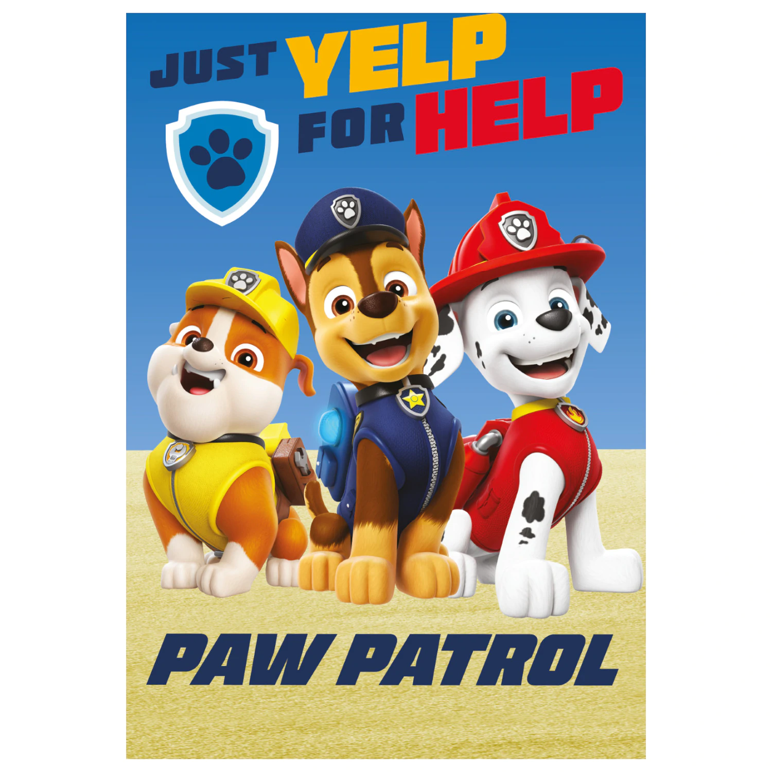 Paw Patrol Yelp fleece blanket product photo