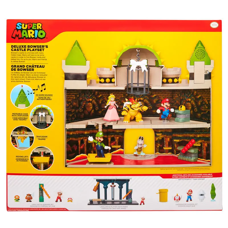 World of Nintendo Super Mario Deluxe Playset Bowser Castle product photo